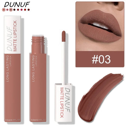Non Stick Cup Liquid Lipstick Dark Purple Long Lasting Lip Gloss Matte Velvet Finish Resistant To Fading Waterproof Lip...