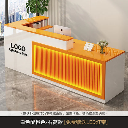 Simple Salon Luxury Reception Desk Decorations Custom Reception Desk Beauty Mostrador Recepción Commercial Office...