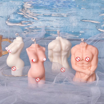 Large Silicone Human Body Candle Mold Beauty Portrait Sexy Gypsum Resin Drop Glue Soap Chocolate Mould Soft Easy Demoulding