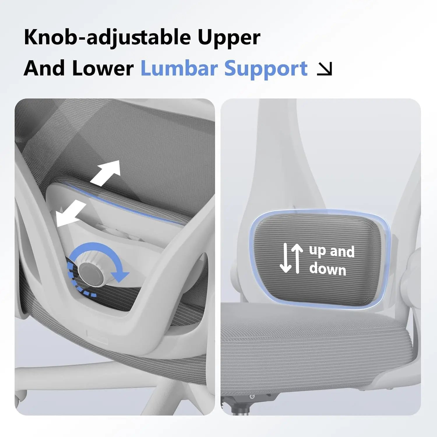 High Back Ergonomic Office Chair M903, Mesh Computer Desk Chair with Wheels, Adjustable Lumbar Support, Customized - Kimlud