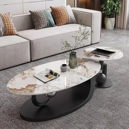 Italian Style Luxury Coffee Table Metal Material for Small Luxury Living Room Accessible for New Arrivals