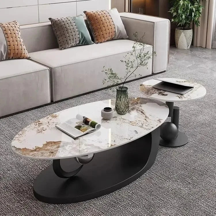 Italian Style Luxury Coffee Table Metal Material for Small Luxury Living Room Accessible for New Arrivals