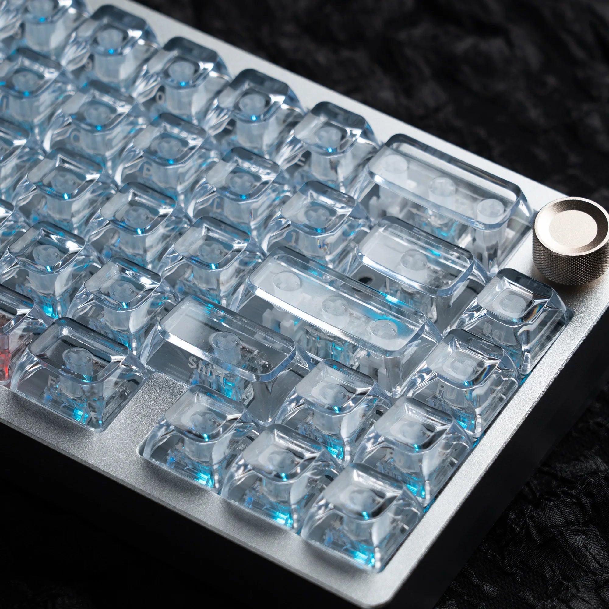 Womier Ice Cube Keycap 126 Keys Diamond RGB Shine Through Keycaps ASA Profile Transparent Custom Keycaps for Mechanical...