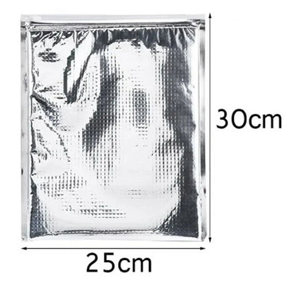 Relchoor 5pcs Insulated Food Storage Bag Aluminum Foil Insulated Reusable Bag Thermal Cooler Silver Outdoor Kitchen Food Bags