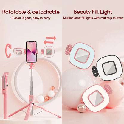 P87-TC selfie stick tripod 360 °/180 ° rotating selfie stick phone holder, with wireless Bluetooth remote control expandable