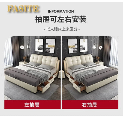 Premium High-quality New Arrival Technology Fabric Bed Small Unit, Master Bedroom, Large Bed, Light Luxury Nordic Fabric Bed