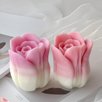 DIY Flowers Tulip Silicone Mold Handmade Scented Candle Plaster Resin Molds Homemade Cookies Chocolate Candy Baking Tool