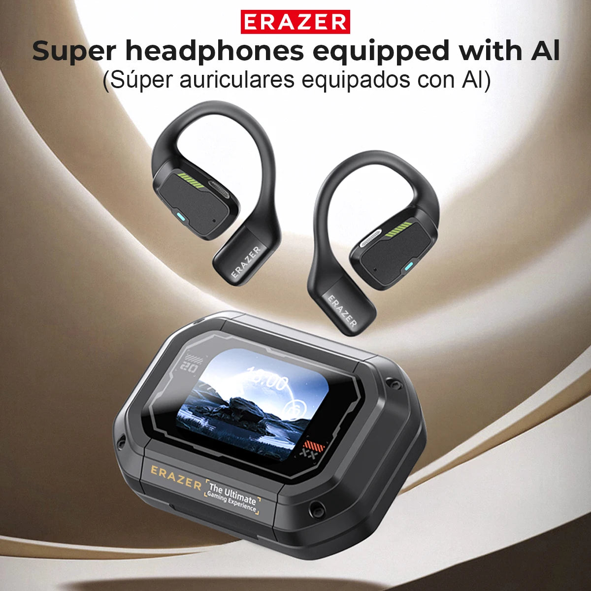[AI Earphone]ERAZER XP6 Bluetooth Earphones Sleep ASMR Headset DIY Equalizer APP AI Wireless Headphones Office Travel,16mm Drive