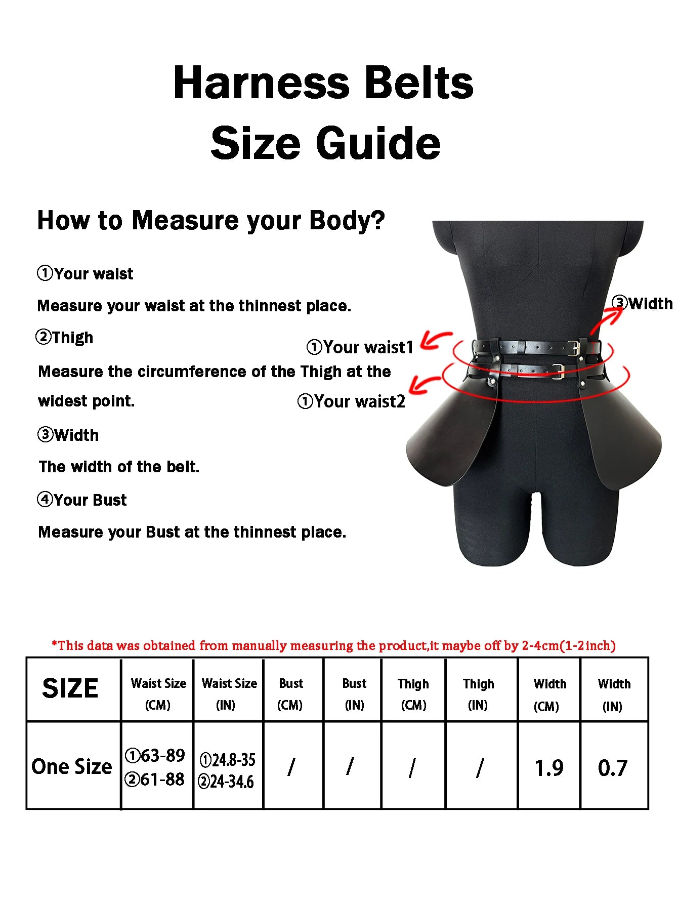 Women Fashion PU Leather Harness Belt Street Style Gothic Belts Adjustable Punk Casual Decoration Clothing Accessories |...