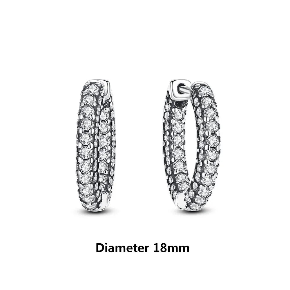 Original 925 Sterling Silver Earrings 2026 Stud Hoop Crystal Earings For Women Rose Gold Crown Heart Infinity Bee Earing...