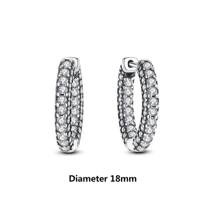 Original 925 Sterling Silver Earrings 2026 Stud Hoop Crystal Earings For Women Rose Gold Crown Heart Infinity Bee Earing...