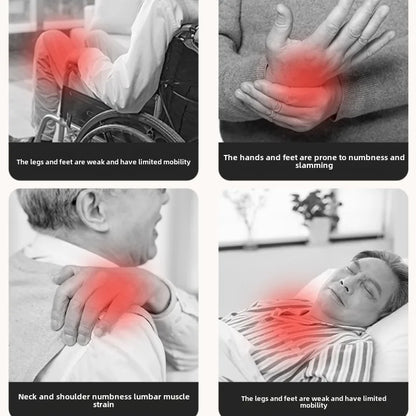 4-in-1 Upper and Lower Limb Pedal Exercise Bike Massage and Stretch Cycling Stepper Pedal Exerciser for Rehabilitated Seniors