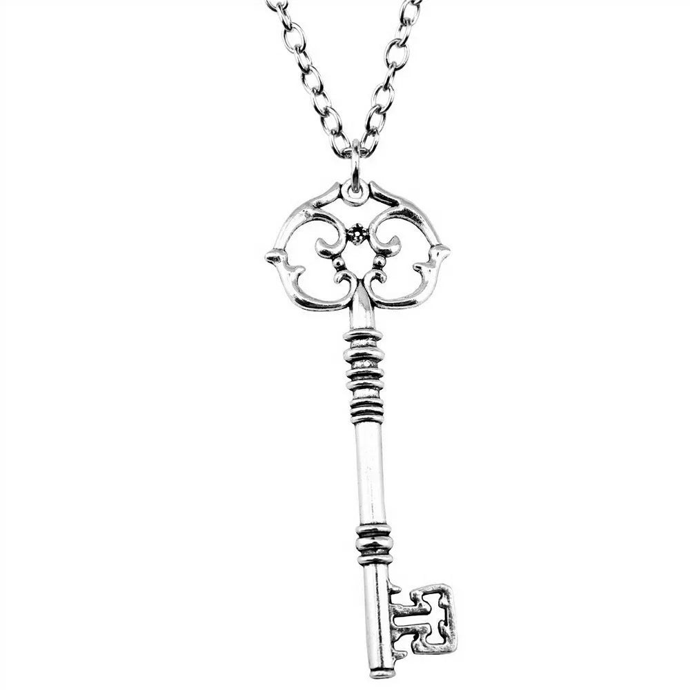 Fashion Vintage 2 Colors 82x31mm Big Key Pendant Necklace For Women Men Long Chain Necklace Jewelry Accessories | Kimlud...