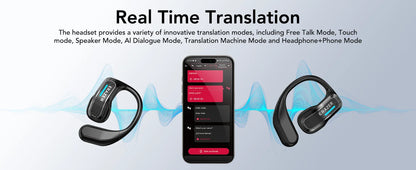 ERAZER X8 AI Translator Earbuds Gaming Bluetooth 5.4 Wireless Headphones Low latency HD Call Earphones with Mic Waterproof - Kimlud