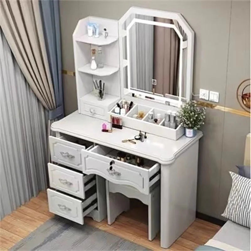 Modern Senior Vanity Table Beauty Classic Bedroom Makeup Vanity Table Storage Nordic tocador de maquillaje Home...