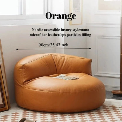 Lazy Sofas Living Room Single Sofa Modern Design Sofa for 1 Person Can Lie Down Beanbag Tatami Thickened Leather Home...
