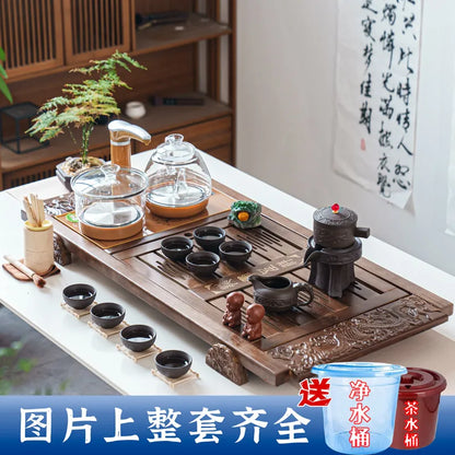 Kung Fu Ceremony Tea Tray Rectangle Drainage Pot Drip Accessories Luxury Tea Tray Hospitality Valet Bandejas Home Decorationgs - Kimlud