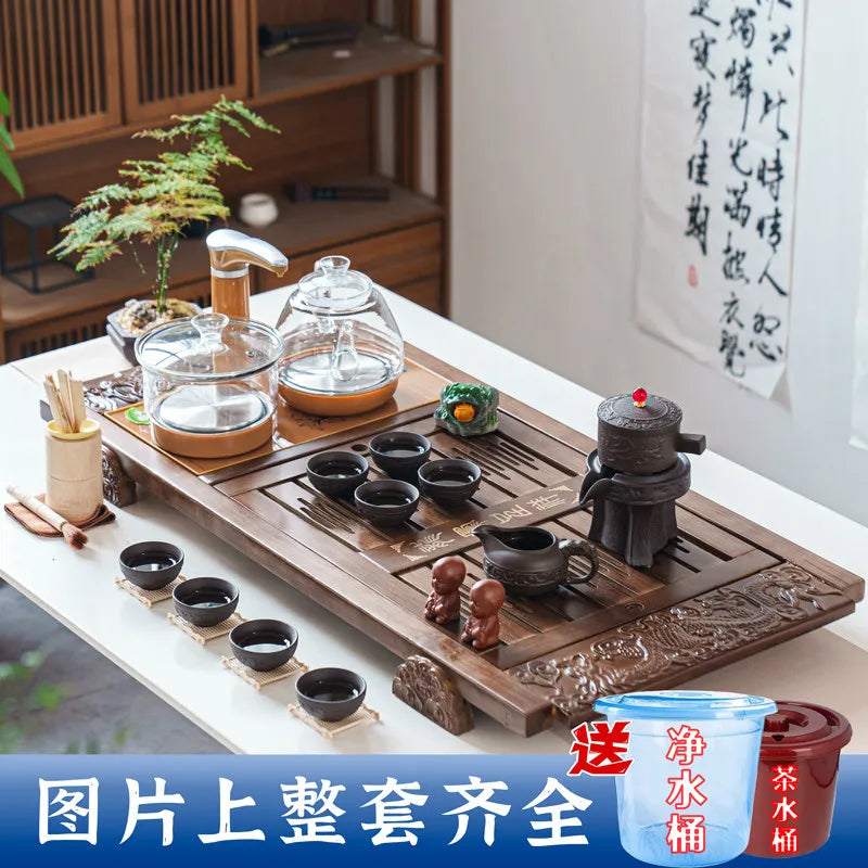 Kung Fu Ceremony Tea Tray Rectangle Drainage Pot Drip Accessories Luxury Tea Tray Hospitality Valet Bandejas Home Decorationgs - Kimlud