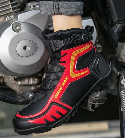 Motorcycle Boots Men Breathable Anti Slip Motorbike Cycling Ankle Length Shoes Man Motorcycle Riding Boots Motos Sports Boot - Kimlud