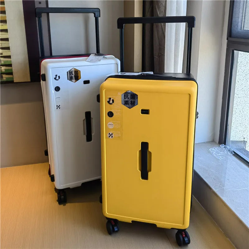 Fashion Wide Handle Large Capacity 32inch Rolling Luggage Trunk Women Hardside Travel Suitcase With Brake Wheels