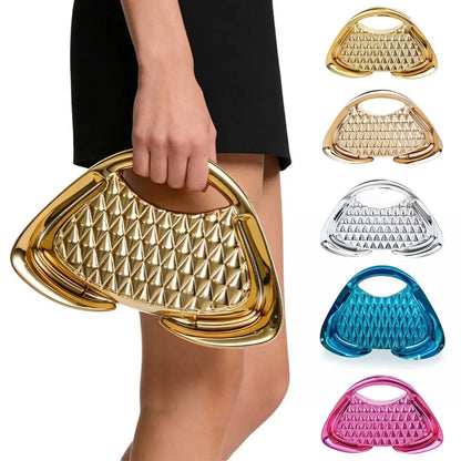 Trendy Luxury Women's Handbags Acrylic Hard Shell Evening Clutch Geometric Shape Mesh Trapezoidal Shoulder Bag Wedding...