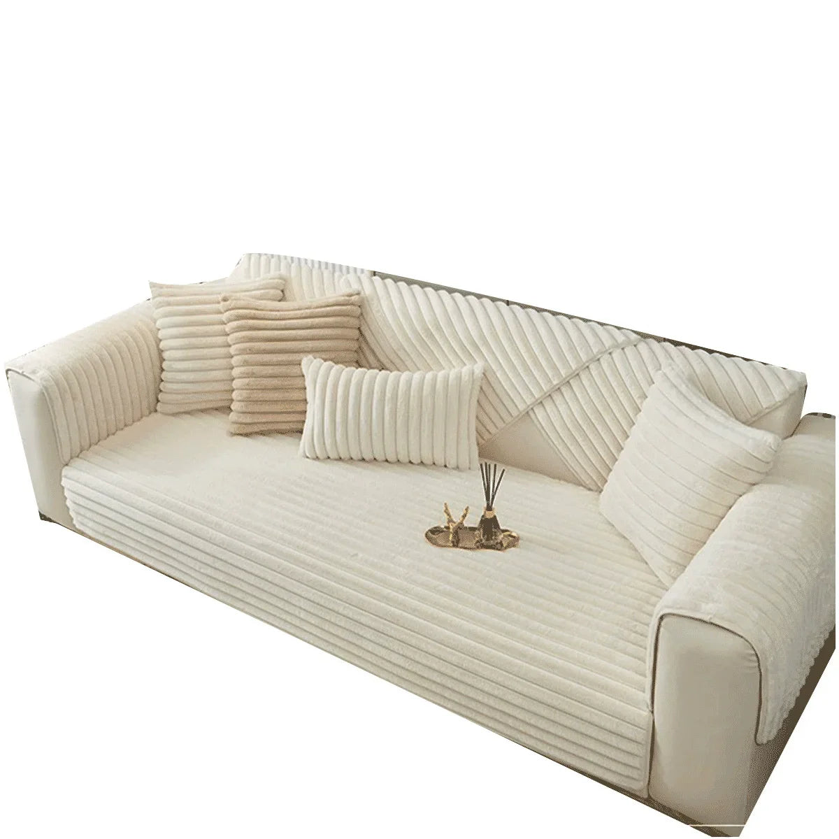 Home Style Sectional Fabric Sofa Living Room Furniture Sofas Set Anti-cat Scratch Fabric Solid Wood Frame - Kimlud