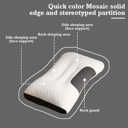 Massage Neck Pillow Soft Adjustable Ergonomic Knitted Orthopedic Contour Support Pillow