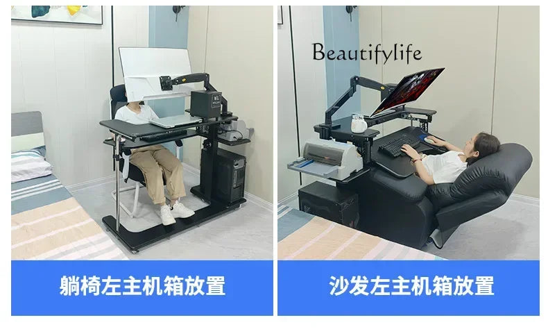 Computer desk bed notebook desktop computer desk bedside table lifting table lazy table cockpit suspension bracket - Kimlud