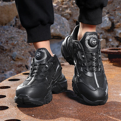 Men's Military Tactical Boots Army Boots Men Side Zipper Military Boots Men Anti-Slip Ankle Boots Work Safety Shoes Hiking Shoe