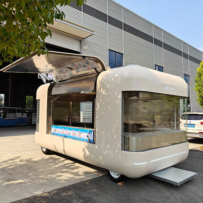 Custom fast food trailer order hot dog pizza burger mobile food truck outdoor street kitchen restaurant trailer for sale