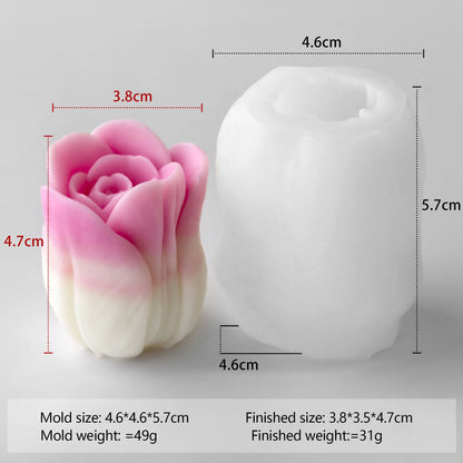 Budding Open Flowers Silicone Candle Mold Mini Flower Soap Gypsum Crafts Resin Mould DIY Chocolate Ice Cake Baking Molds