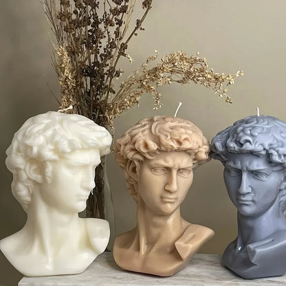 David Shape Silicone Scented Candle Mold DIY 3D Portrait Resin Mould Human Body Gypsum Making Tool Craft Gifts Home Decor