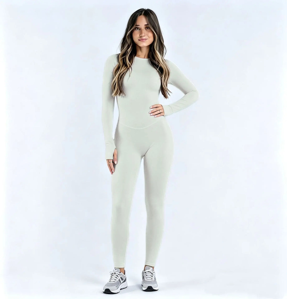 Sports Overall Bodysuit Women Seamless Jumpsuit Gym One-piece Suit Workout Outfits Backless Yoga Tights Long Sleeve Activewear - Kimlud