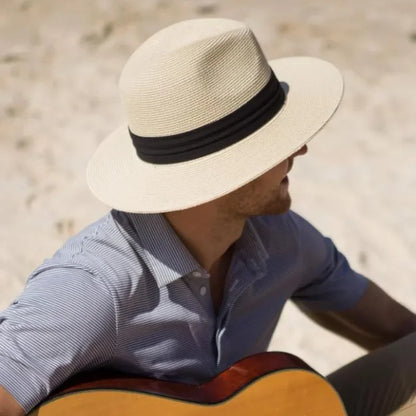Large Size XL61-64cm Panama Hats Men Women Beach Wide Brim Straw Hat Lady Summer Sun Hats Plus Size Fedora Hat 55-57cm...