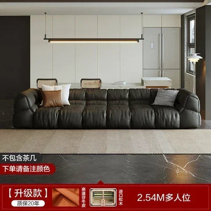 Puff Leather Sofa Bedrooms Comfortable Reclining Luxury Designer Lazy Sofa Modern Minimalist Sofy Do Salonu Home...