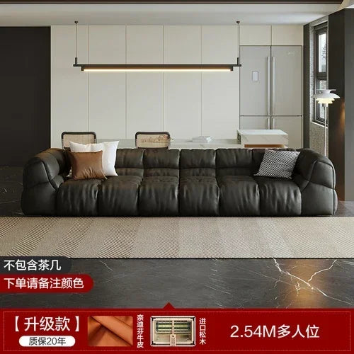 Puff Leather Sofa Bedrooms Comfortable Reclining Luxury Designer Lazy Sofa Modern Minimalist Sofy Do Salonu Home...