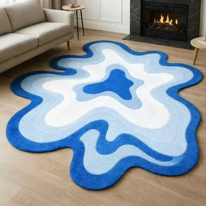 VIKAMA Dopamine Abstract Plush Rug Soft And Comfortable Irregular Shaped Rug For Living Rooms And Bedrooms Home Decoration - Kimlud