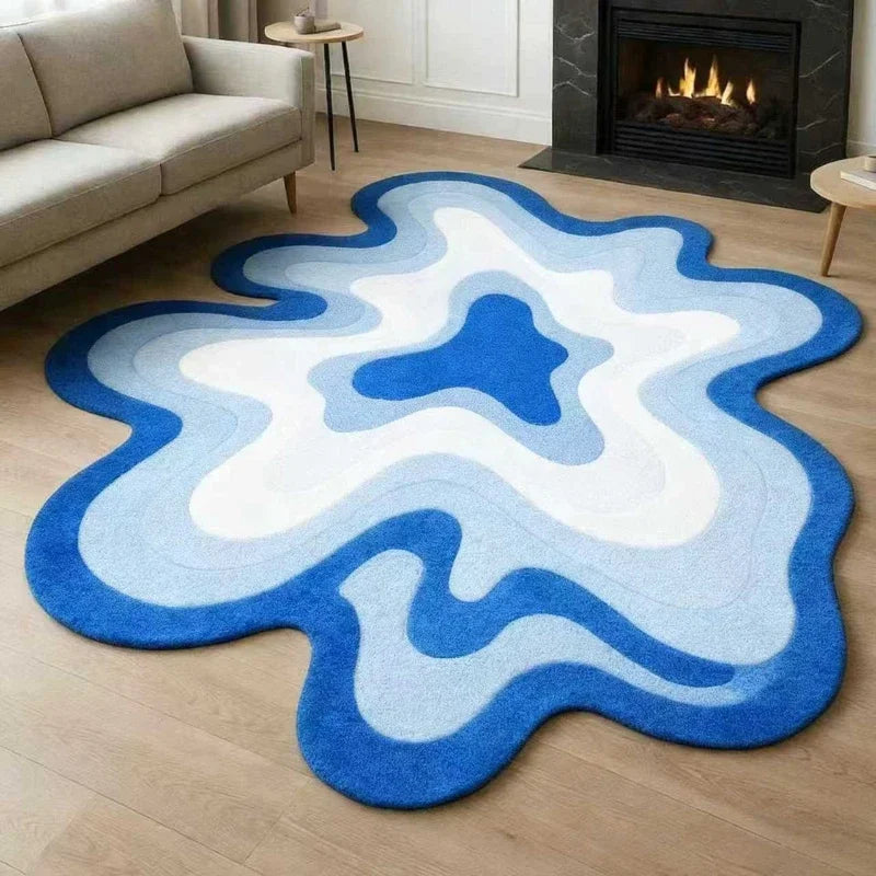 VIKAMA Dopamine Abstract Plush Rug Soft And Comfortable Irregular Shaped Rug For Living Rooms And Bedrooms Home Decoration - Kimlud