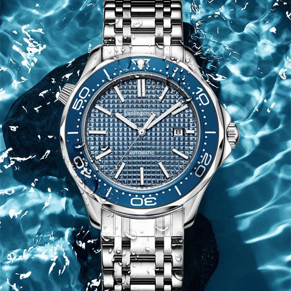 Men's Luxury Brand Business Sport Automatic Mechanical Watches 2025 Waterproof MM300 NH35 Steel Watch For Man WristWatches Clock