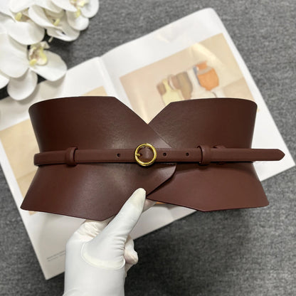 Dual use quality leather waistband for slimming, exquisite and ultra wide leather waist belt, personalized waistband...