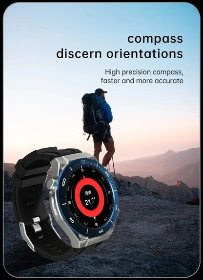 2025 New Bluetooth Call Smart Watch Men For Huawei AMOLED HD Large Screen Heart Rate NFC IP68 Waterproof GPS Sports Smart Watch