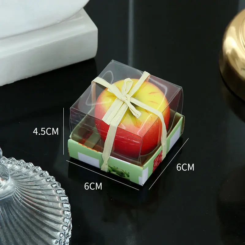 Apple Candle Christmas Artificial Creative 3D Apple Shaped Candle Gifts for Wax Gifts for Christmas Party Home Table Decor