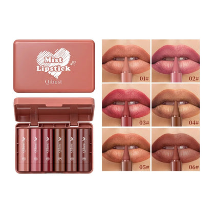 6-color mini lip liner and lipstick pencil, long-lasting waterproof 2-in-1 lip liner and lipstick, sexy matte finish. |...