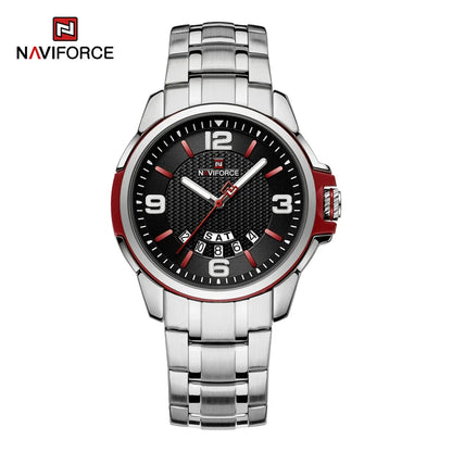 NAVIFORCE Brand Casual Men's Quartz Watch Stainless Steel Belt Business Wristwatches Waterproof Luminous Clock Relogio