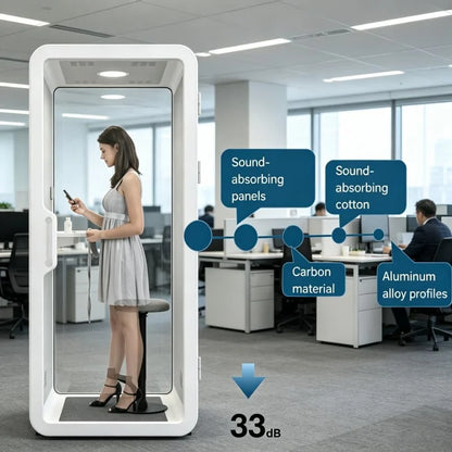 Meeting Pod Soundproof Acoustic Booth for 2 4 People Team Collaboration Huddle Space Open Office Customized Hot Sale