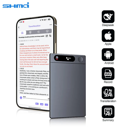 Smart AI Recording Device with WiFi Quick Charge Large Memory Noise Reduction Function Portable Voice Activated Dictaphone