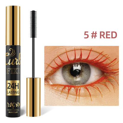 5D  Waterproof  Mascara Vibrant  9 Color-Lasting Curl Ink Formula -Eyeliner Extension  Blue Green Black Eye Makeup Cosmetic