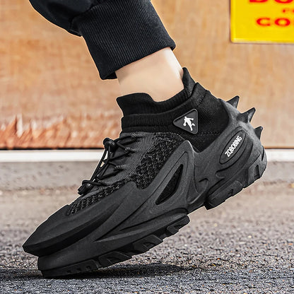 2026 Spring and Summer New Style Daily Wear Personalized Men's Shoes 39-45 Large Size Thick-Soled Fashionable Casual Shoes Versatile Sports Shoes