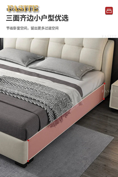 Premium High-quality New Arrival Technology Fabric Bed Small Unit, Master Bedroom, Large Bed, Light Luxury Nordic Fabric Bed