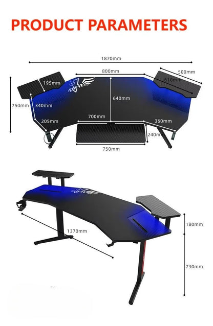 Adjustable Luxury Carbon Fiber Lifting Stand Table Full Electric 160cm Computer Gaming Desk Corner with Wireless USB Charger